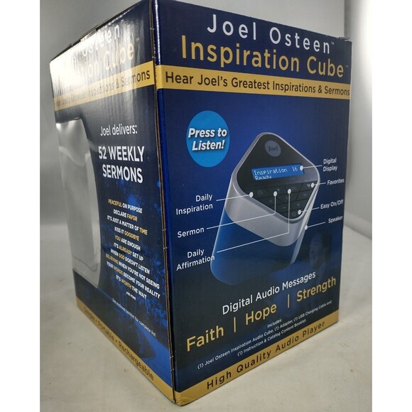 Joel Osteen Inspiration Audio Cube With Sermons and Affirmations New In Box - Picture 7 of 15